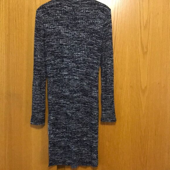 BCBGMAXAZRIA marled black ribbed knit midi top NEW - Picture 7 of 8